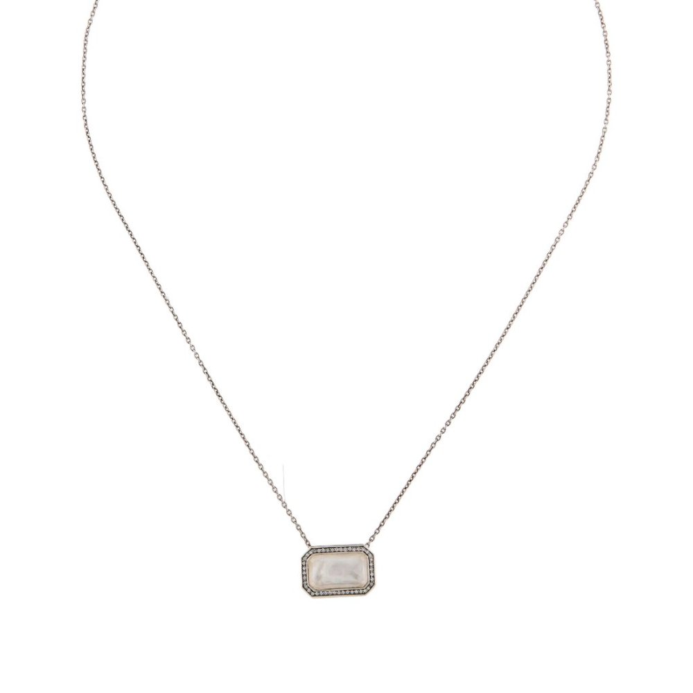 IPPOLITA STERLING SILVER 925 DIAMOND & MOTHER OF PEARL DOUBLET STELLA NECKLACE - Picture 3 of 5